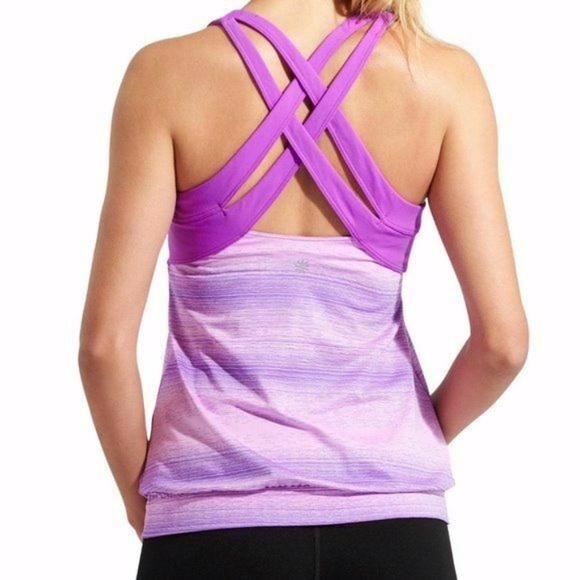 Athleta Stride Crunch and Punch Tank Purple Medium - Picture 2 of 6